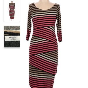 Bailey 44 striped pink dress